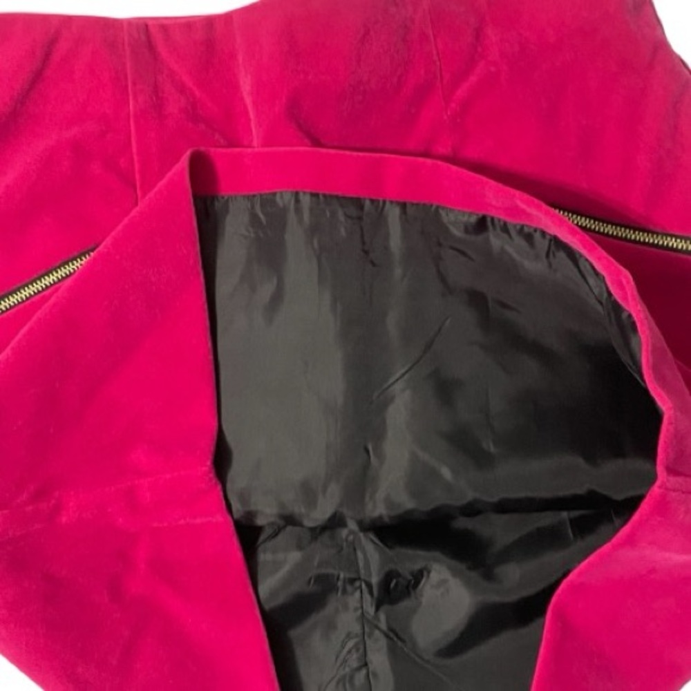 Mustard Seed Fuchsia Pencil Skirt with Zipper Accents - Picture 5 of 10